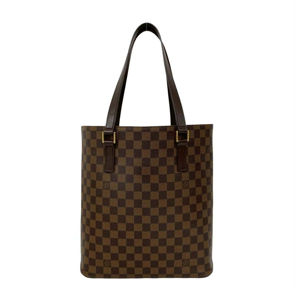 LOUIS VUITTON Authentic Brown Damier Leather Tote Bag - Picture 1 of 10